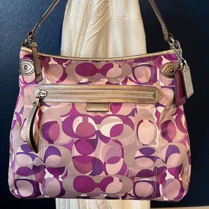 Coach Daisy Kaleidoscope Print Purple/Silver Purse